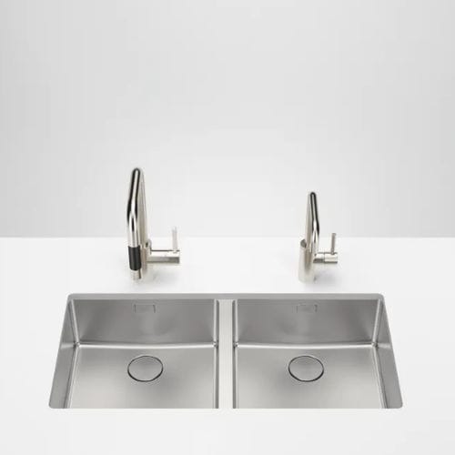 Lavello a 2 vasche - 38 240 004-86 - DORNBRACHT - senza gocciolatoio / in acciaio inossidabile lucido / in acciaio inossidabile spazzolato