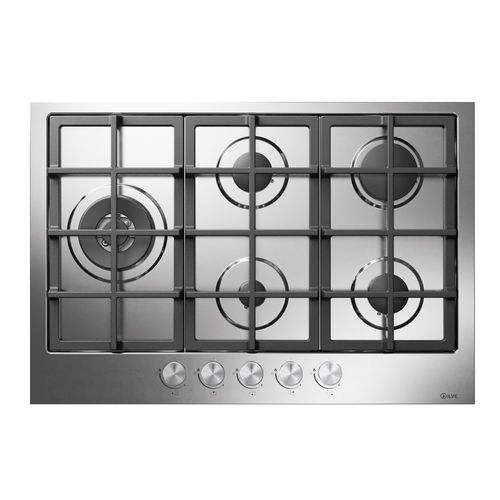 Piano cottura a gas - HCS75SCK - ILVE - professionale / 5 fuochi / da incasso