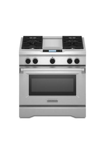 Blocco cottura a gas - KDRU763VSS - KitchenAid - elettrico / con doppia alimentazione