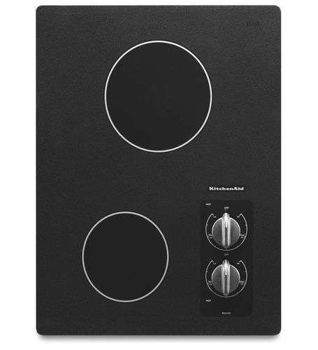 Piano cottura in vetroceramica - KECC056RBL - KitchenAid - 2 fuochi / da incasso / con manopole