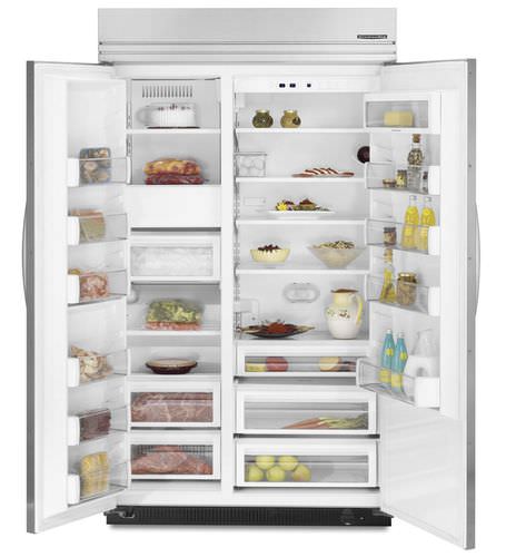 Frigorifero americano - KSSO42FTX - KitchenAid - per uso residenziale / da incasso / in legno