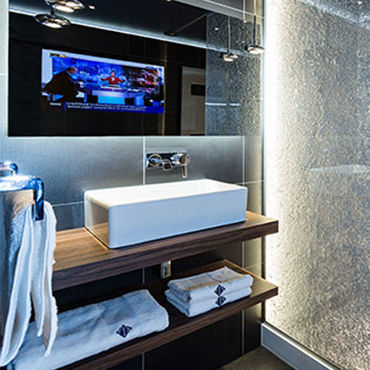 Bagno contemporaneo - DIMENSIO 120 - BAUDET SA - in metallo / in poliestere / per hotel