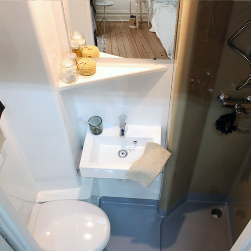 Bagno contemporaneo - JAVA - BAUDET SA - in poliestere / per studentato / prefabbricato