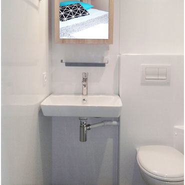 Bagno contemporaneo - CESA - BAUDET SA - in poliestere / per studentato / prefabbricato