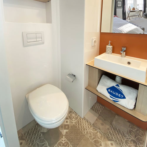 Bagno contemporaneo - BORA - BAUDET SA - in poliestere / per studentato / prefabbricato