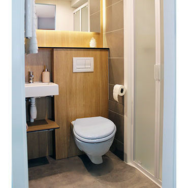 Bagno contemporaneo - DIMENSIO 80  - BAUDET SA - in metallo / in poliestere / per hotel