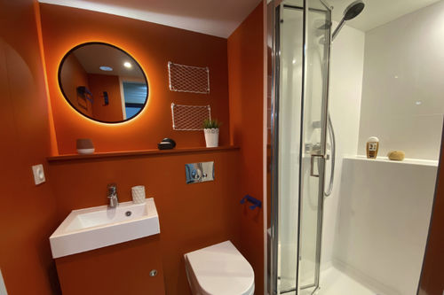 Bagno contemporaneo - ARC22 - BAUDET SA - in metallo / prefabbricato