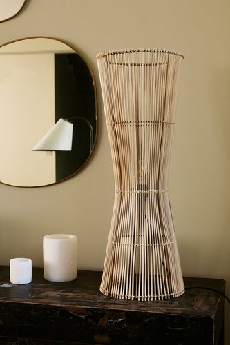 Lampada da tavolo - HALO - CARAVANE - in ferro / in rattan / contemporanea