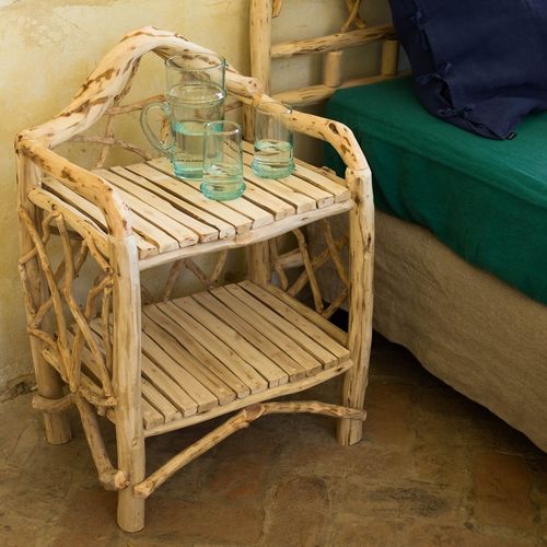 Comodino contemporaneo - UN JARDIN RÊVÉ - CARAVANE - in legno / con supporto in legno / rettangolare