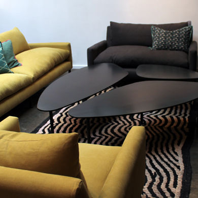 Tavolino basso contemporaneo - ATOLL - CARAVANE - in metallo / professionale / da interno