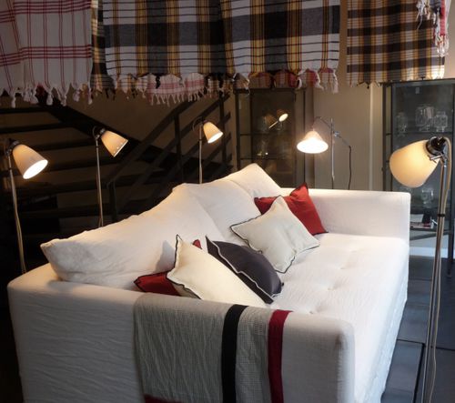 Divano letto - THALA - CARAVANE - contemporaneo / in tessuto / bianco