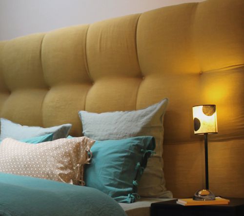 Testiera per letto matrimoniale - PLUSH - CARAVANE - contemporanea / in tessuto