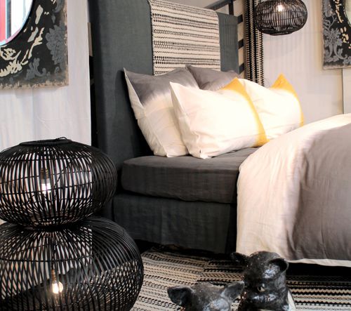 Testiera per letto matrimoniale - VEGA - CARAVANE - contemporanea / in tessuto