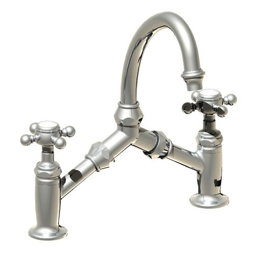Miscelatore doppio comando per lavabo - 02.227 - HORUS - da appoggio / in metallo cromato / da bagno