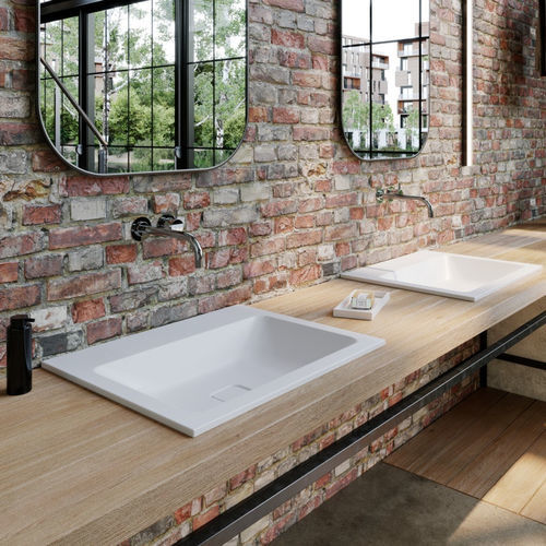 Lavabo da incasso - CONO - Kaldewei - in metallo smaltato / in acciaio / su misura