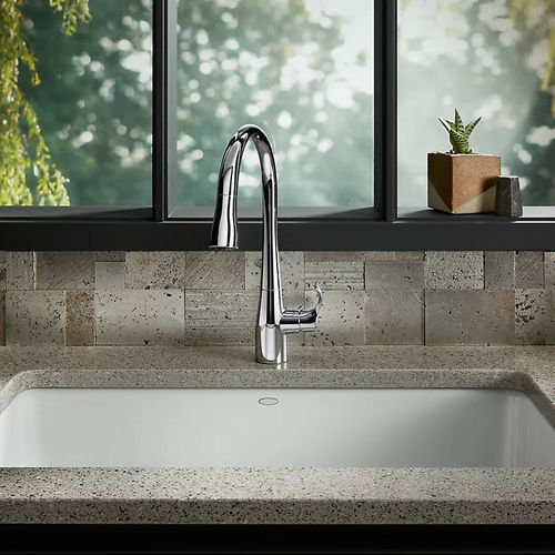 Lavello a 1 vasca - IRON/TONES™ - Kohler - senza gocciolatoio / in ghisa / sottotop