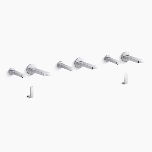 Miscelatore per lavabo - COMPOSED® - Kohler - da parete / in ottone cromato / da bagno