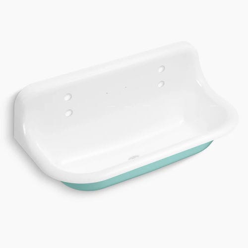 Lavabo sospeso - BROCKWAY™ - Kohler - in ghisa / rettangolare / 2 fori