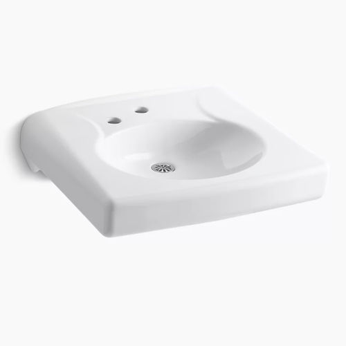 Lavabo sospeso - BRENHAM™ - Kohler - in Solid Surface / su misura / ovale