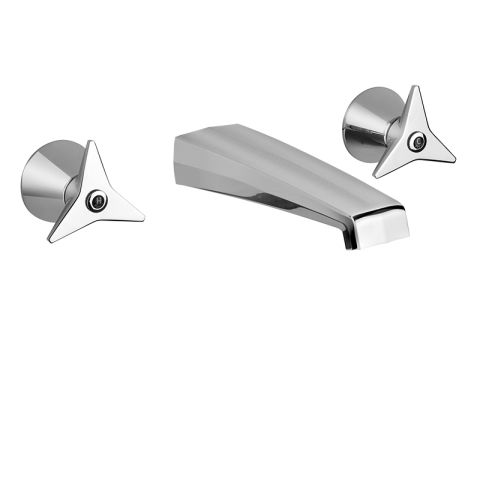 Miscelatore doppio comando per lavabo - 4519 - MAMOLI - da parete / in metallo cromato / da bagno