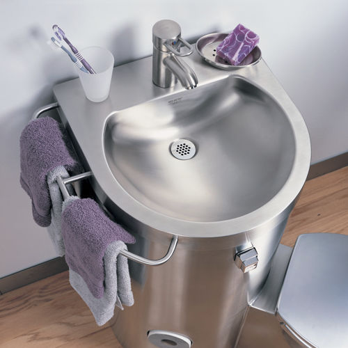 Lavabo autoportante - NEO-COMBY : 8960  - Neo-Metro - in acciaio inossidabile / con miscelatore / contemporaneo