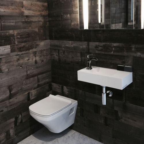 Lavabo sospeso - SLAB : 9100 - Neo-Metro - in Solid Surface / rettangolare / contemporaneo