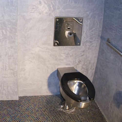 WC da appoggio - METAAL : 8956 - Neo-Metro - in acciaio inossidabile / per bagno pubblico / con maniglia a leva