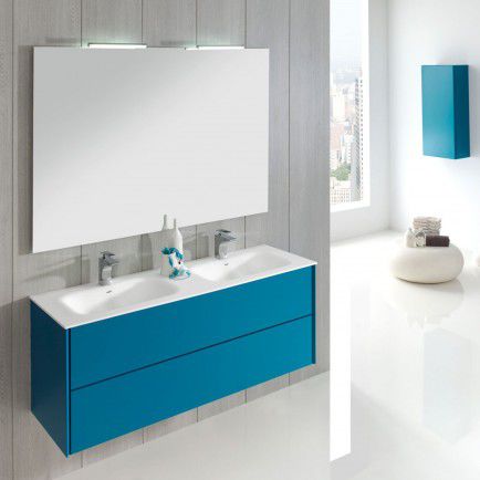 Mobile lavabo doppio - OTTOBEL - ottofond - sospeso / in MDF / in Solid Surface