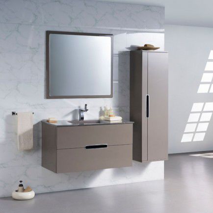 Mobile lavabo sospeso - ADRIA - ottofond - in MDF / contemporaneo / laccato