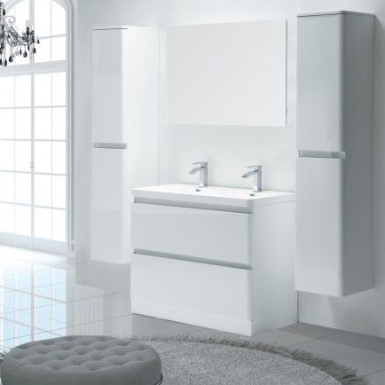 Mobile lavabo doppio - RONDO1200 - ottofond - da appoggio / in MDF / contemporaneo