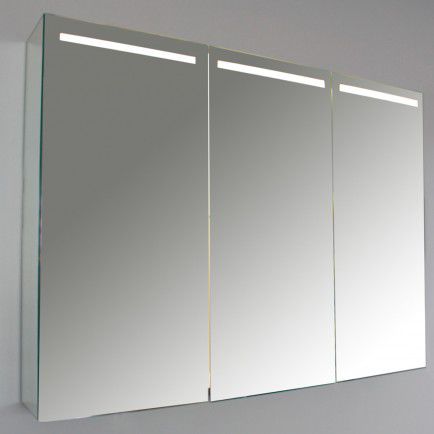 Mobile pensile per bagno con specchio con illuminazione integrata - LUC700-1050 - ottofond - contemporanea / da parete