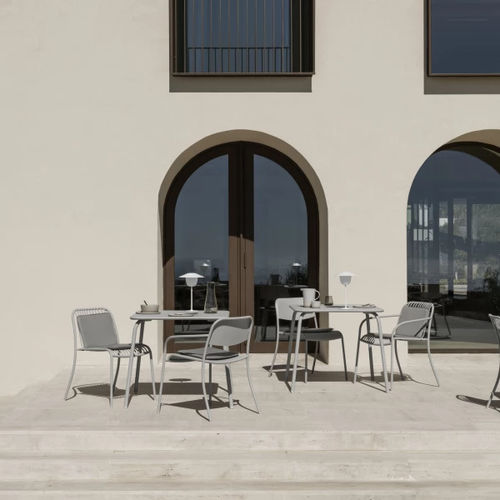 Sedia contemporanea - YUA - Blomus - da interno / in acciaio con rivestimento a polvere / in acciaio galvanizzato