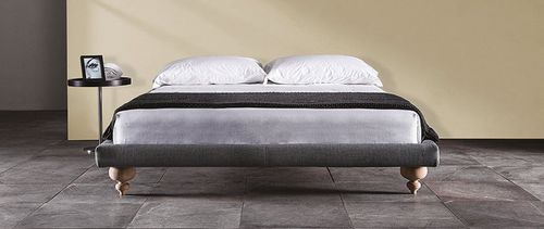 Letto matrimoniale - 5600 SOMMIER - Vibieffe - contemporaneo / imbottito / in lino