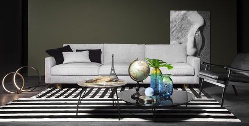 Divano modulare - 425 CON_TEMPO - Vibieffe - contemporaneo / in cotone / in lino
