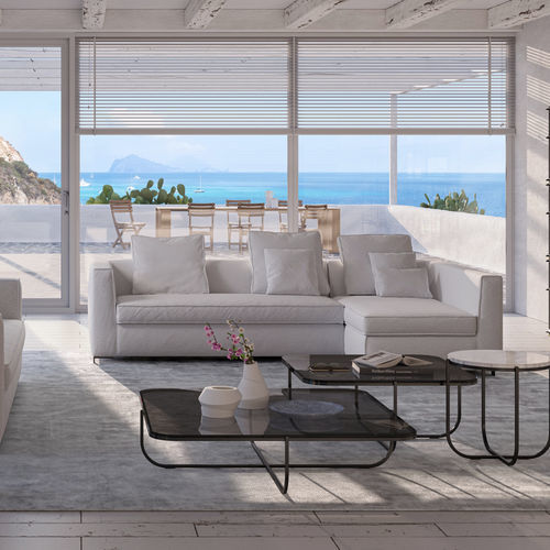 Divano letto - 2800 BEL AIR - Vibieffe - contemporaneo / in tessuto / in pelle