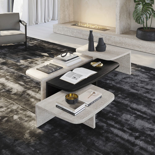 Tavolino basso contemporaneo - 1280_PAVILION - Vibieffe - in noce / rettangolare / per uso residenziale