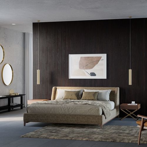 Letto matrimoniale - 5000_QUEEN - Vibieffe - contemporaneo / in schiuma di poliuretano / in legno