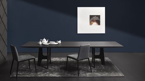 Tavolo da pranzo contemporaneo - 4050_ITALO - Vibieffe - in MDF / con supporto in quercia / rettangolare