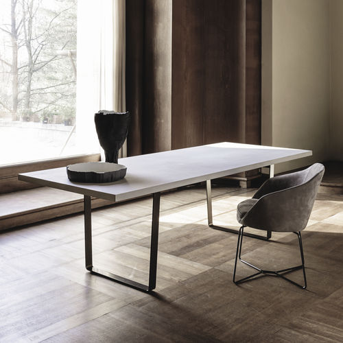 Tavolo da pranzo contemporaneo - 9400 RIBBON - Vibieffe - in metallo / in MDF / rettangolare