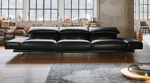 Divano contemporaneo - 550 ALTOPIANO - Vibieffe - in tessuto / in pelle / con contenitore