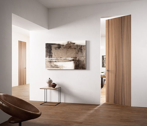Porta da interno - EXITLYNE ZERO NOCE NATURAL TOUCH - FerreroLegno - in legno / battente / senza vetri