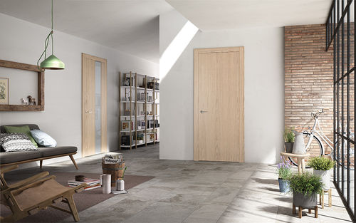 Porta da interno - EXITLYNE + EXITLYNE VETRO ROVERE NATURAL TOUCH - FerreroLegno - in legno / battente / senza vetri