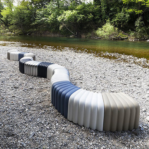 Divanetto imbottito modulare - RIVER SNAKE - TONON - contemporaneo / in poliuretano / con base in poliuretano
