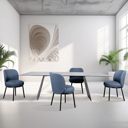 Sedia contemporanea - METIZ - TONON - da interno / in tessuto / con supporto in metallo