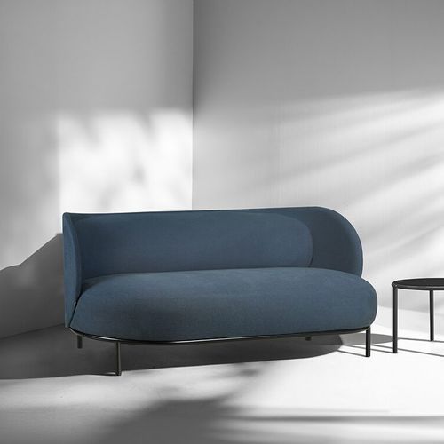 Divano contemporaneo - METIZ - TONON - in tessuto / con braccioli / rosso