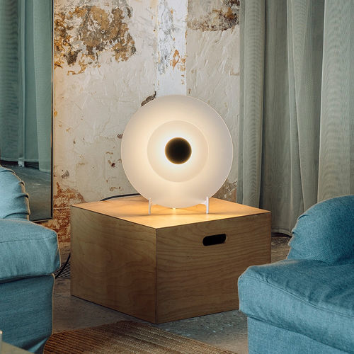 Lampada da tavolo - HALOS  - MILAN ILUMINACION - in acciaio laccato / in vetro / contemporanea