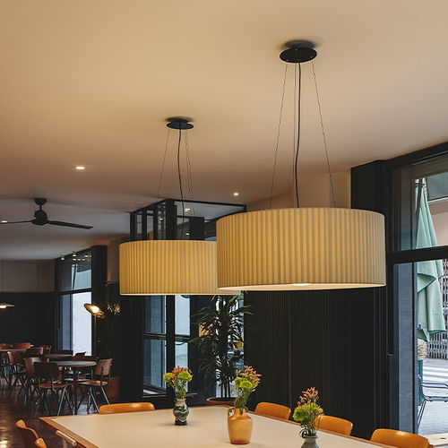 Lampada a sospensione - LAP - MILAN ILUMINACION - in vetro soffiato / in tessuto / contemporanea