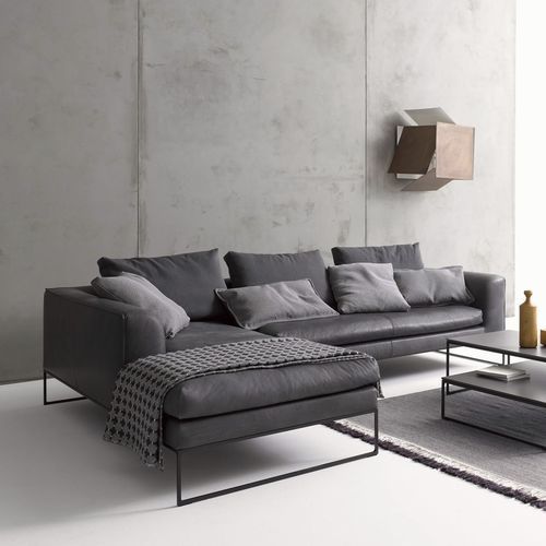 Divano modulare - MELL LOUNGE - COR - contemporaneo / in tessuto / in pelle