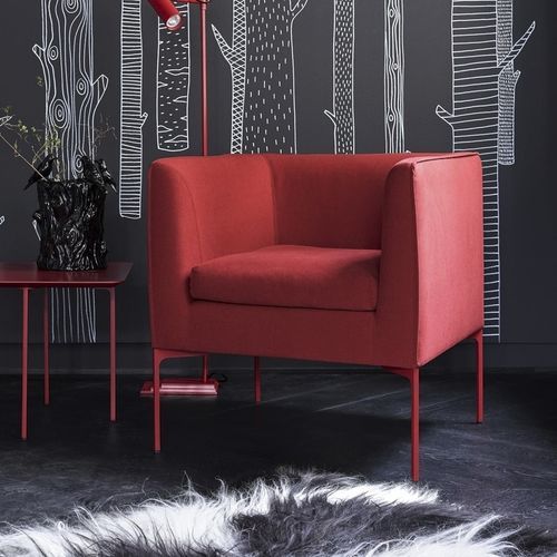 Poltrona contemporanea - MELL - COR - in tessuto / in pelle / in metallo