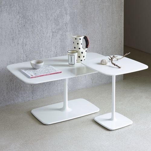 Tavolo d'appoggio contemporaneo - JALIS - COR - in legno / con supporto in metallo / quadrato